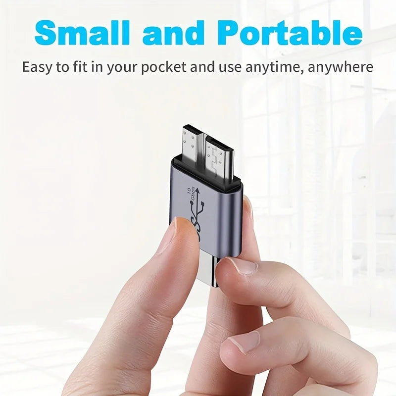 USB C 3.2 Micro B Male to Type C Female Adapter Type-C To Micro B Connector for Laptop External Hard Drive Disk Box Samsung S5