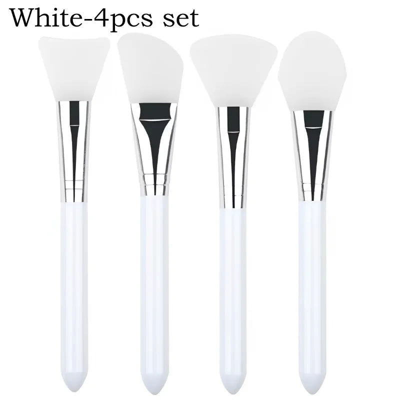 4/1pcs Silicone Face Mask Applicators Soft Head Flexible Face Mask Brushes for Mud Clay Reusable Face Mask Spatula Makeup Tools