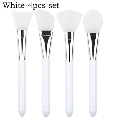 4/1pcs Silicone Face Mask Applicators Soft Head Flexible Face Mask Brushes for Mud Clay Reusable Face Mask Spatula Makeup Tools