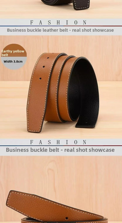 NEW Luxury Brand Belts Men High Quality Pin Buckle Male Strap Fashion Genuine Leather Waistband Without Buckle 3.8cm Ceinture