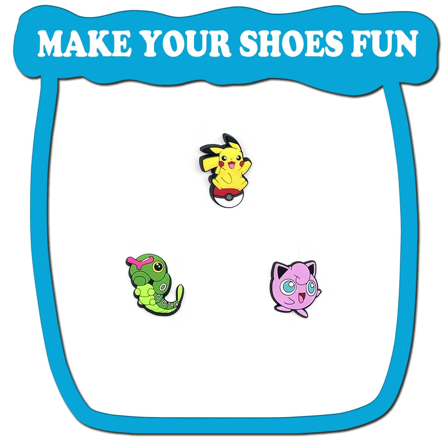 47/27/20Pcs Potdemiel Pokémon Series Shoe Charms For Slides Sandals,PVC Shoe Decorations Accessories For Christmas Birthday Gift