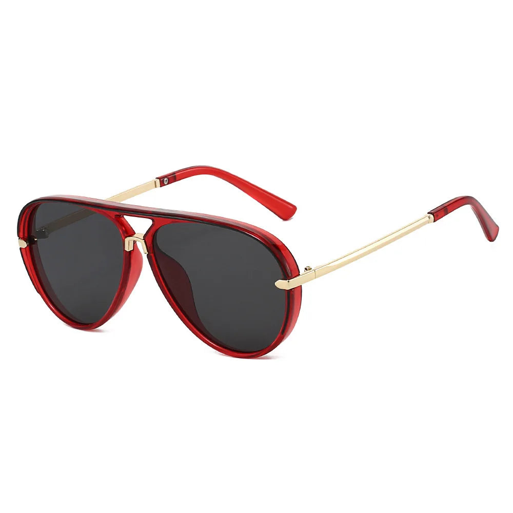 Trendy Oversized Pilot Sunglasses Women Men Vintage Retro Classic Designer Sun Glasses UV400 Protection Fashion Ladies Shades