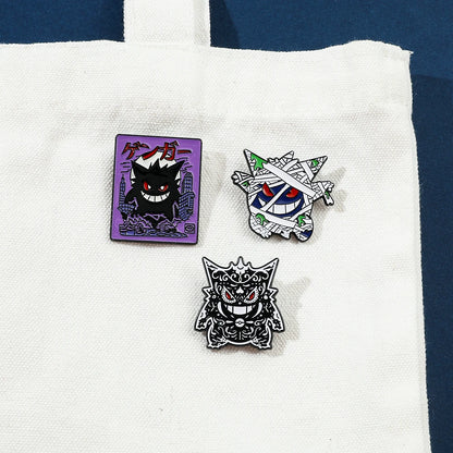Pokemon Pikachu Game Console Enamel Pins Badges Brooches Japanese Anime Squirtle Funny Punk Denim Jacket Badge Lapel Pin Friend