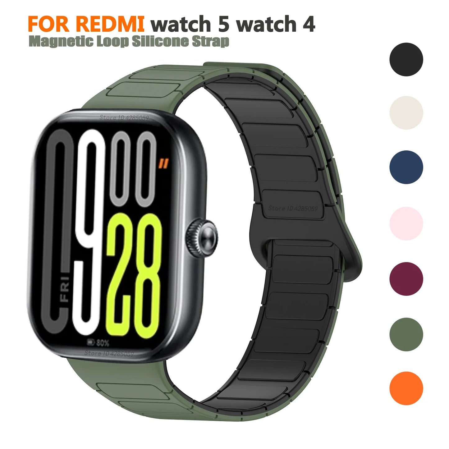 Magnetic Loop Strap For Redmi Watch 5 Smart watch wristband breathable bracelet For Redmi Watch 4 Silicone Strap Accessories