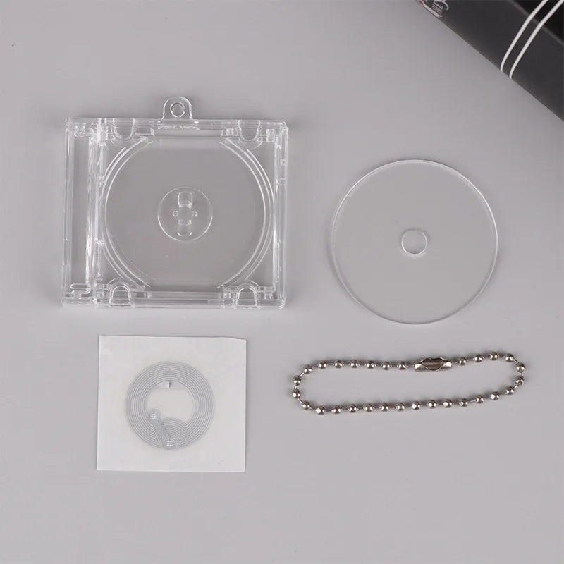 1pc NFC Functional CD Disc Key Chain Mini CD Case Keychain Peripheral Commemorative Album Key Holder For DIY Backpack Pendant