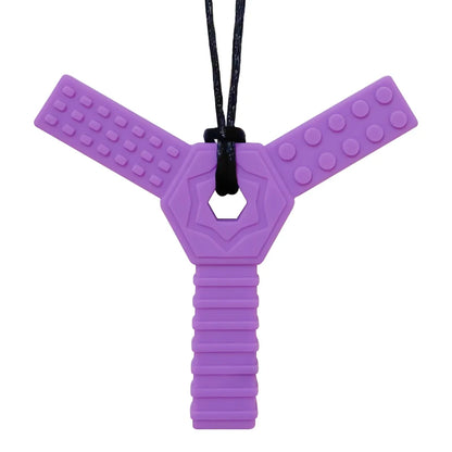 1pcs Silicone Teether Kids Chew Necklace Sensory Chewy Pendant Oral Motor Toys Therapy Tools for Autism Children's Goods
