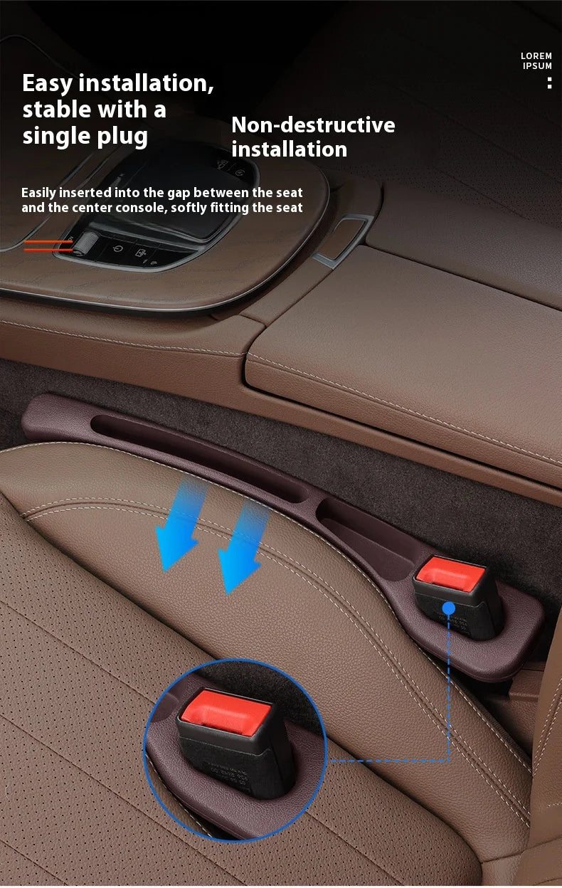 1 Pair of Car Seat Gap Plug Strips Seat Edge Protection Plug Strips and =Seat Anti-leak Plug Strips Have A Comfortable Hand Feel