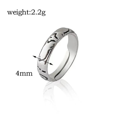 Anime Jujutsu Kaisen Ryomen Sukuna Itadori Yuji Ring Cosplay Metal Opening Adjustable Unisex Rings Jewelry Prop Accessories Gift