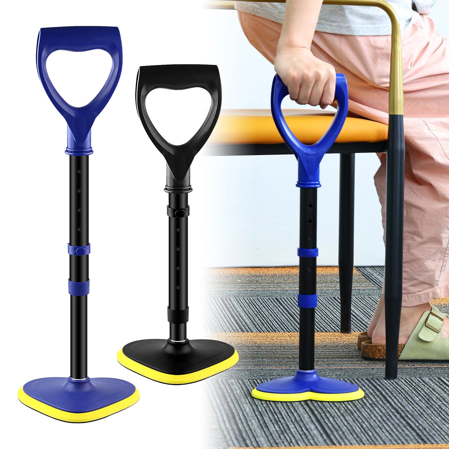Adjustable standing assistive device, 1 piece, mobile assistive tool, standing assistive device for the elderly