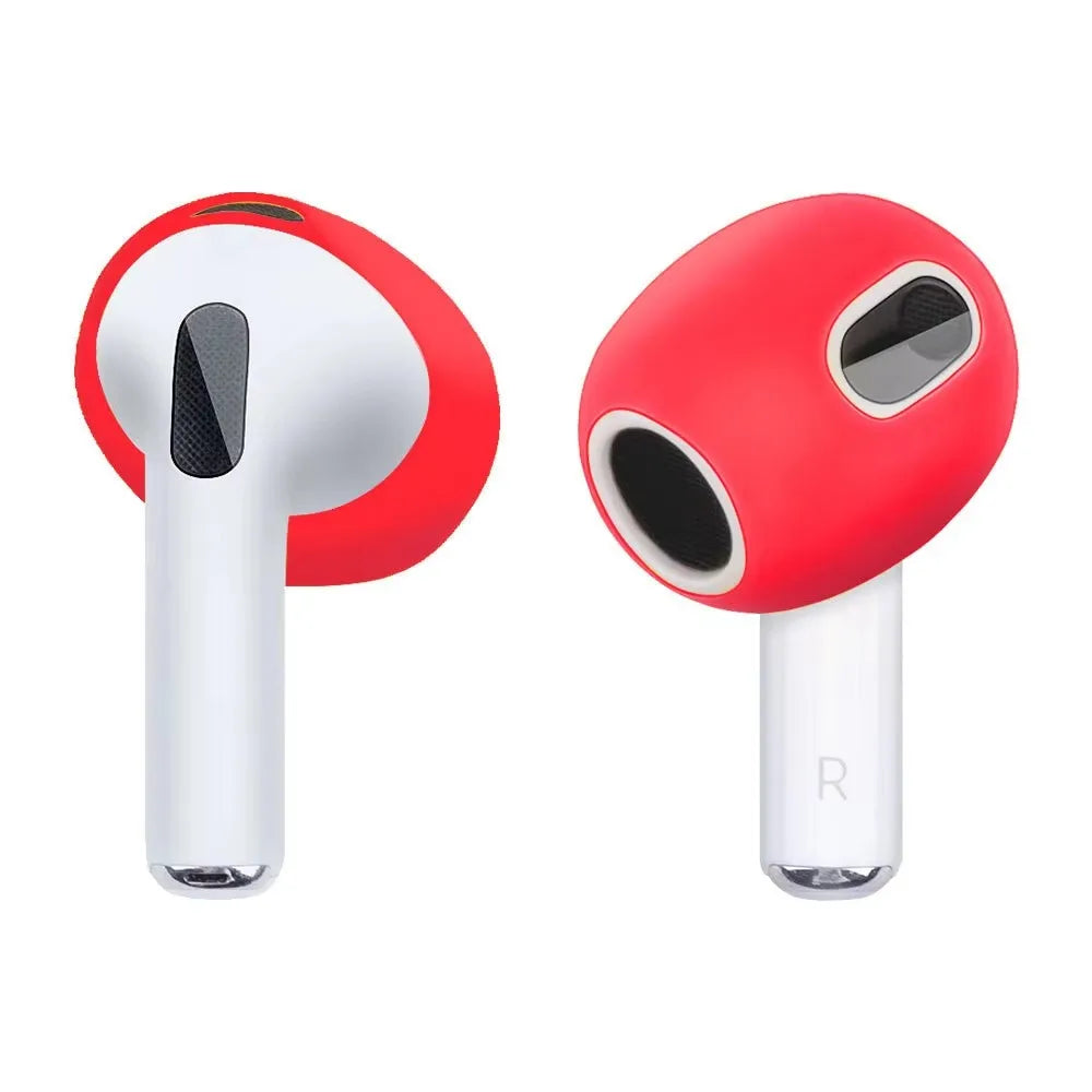 R Silicone Ear Pads For Apple Airpods 3rd Wireless Earphones Protective Case Caps Covers Airpods3 Earpads Eartips 2pcs/Pair