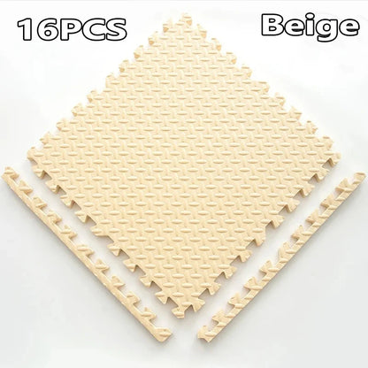 1-16PCS 30*30cm  Sports Gym Protection EVA Leaf Grain Floor Mats Yoga Fitness Non-Slip Splicing Rugs Thicken Shock Room Workout