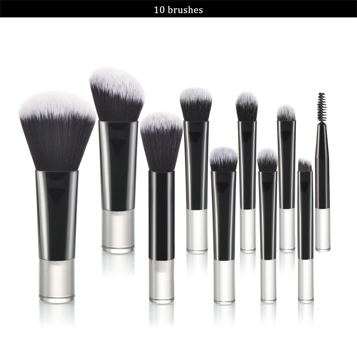 10 color Mini makeup brush Travel portable Makeup Tool Makeup Puff - Palm Brush Professional Makeup tool set Christmas gift