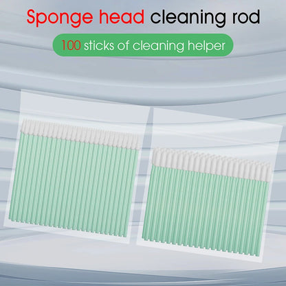 100PCS Fiber Optic Cleaning Sticks Fiber Optic Swabs For 1.25mm/2.5mm LC/SC/FC/ST Connectors Fiber Cleaning Rod FTTH Tool