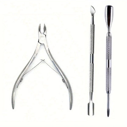 Nail Cuticle Pusher Tweezer Rainbow Cutter Nipper Clipper Dead Skin Remover Stainless Steel Manicure Nails Art Tool ManicureTool