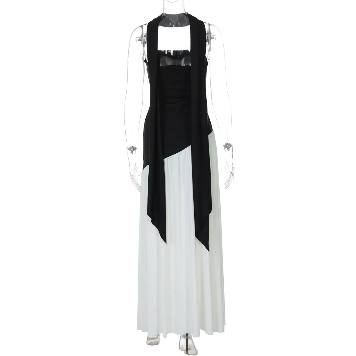 New Dresses 2025 Woman Fashion Summer Sheath Solid Color Split Dress Sexy Backless High Split Skirt Women's Clothing