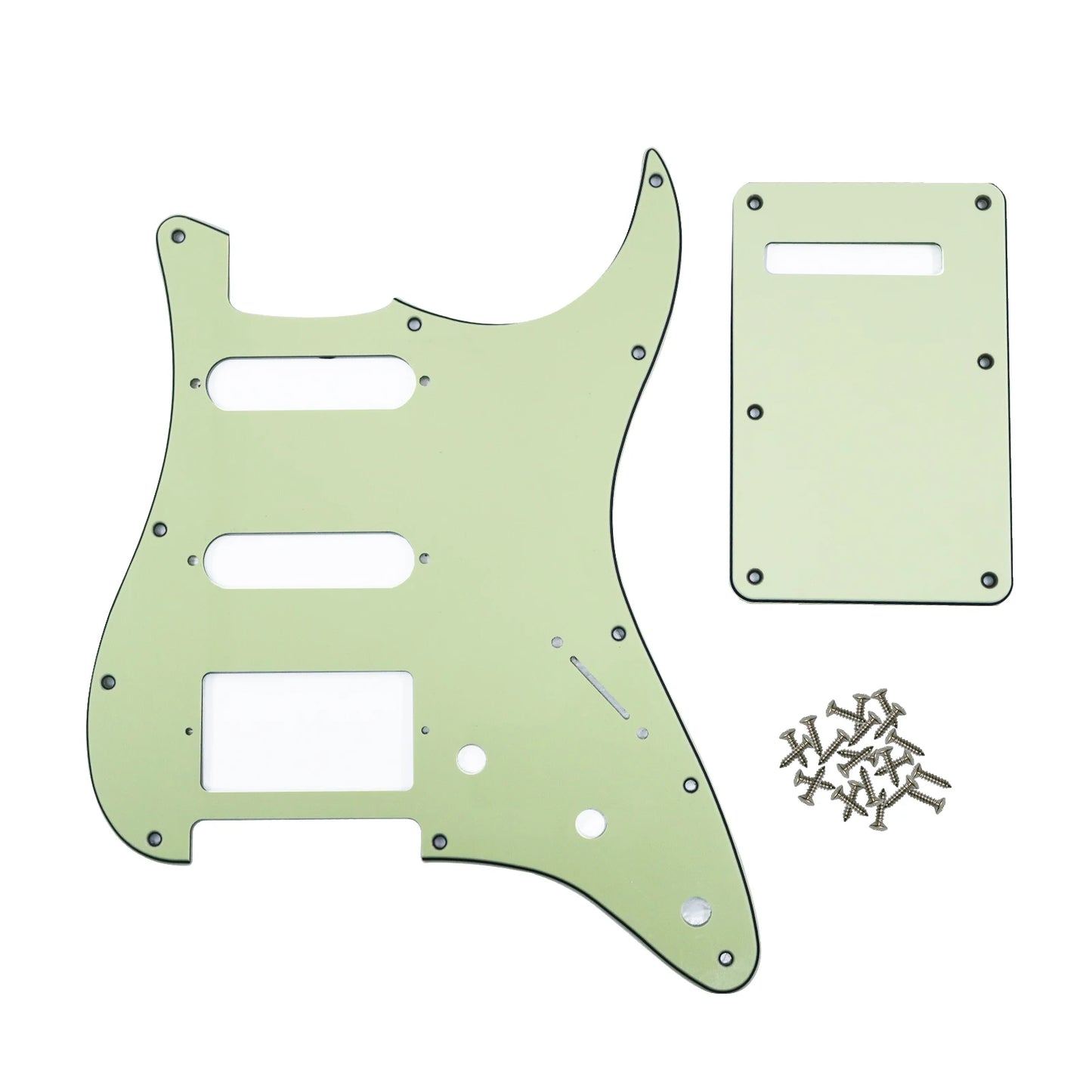 PHRILAM SSH 11 hole ST electric guitar guard, 3-Layer  St  Pickguard with Aluminum Foil Shield Fits American/Mexican ST