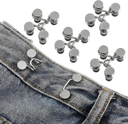 1/2/4 Pairs Jeans Button Tightener,Pant Waist Tightener, Button Pins for Jeans, Button for Jeans to Make Smaller Waist Tightener
