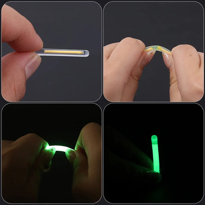 BRAVMACK 50/100pcs Outdoor Fishing Fluorescent Rod Firefly Fluorescent Rod Light Fishing Floating Rod Light Dark Luminous Rod