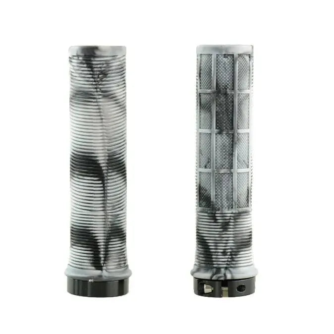 TPR Bicycle Grips Integrated Bicycle Handlebar Grips Aluminum Alloy Lock on Bicycle Handles Non-slip MTB Cuffs Bike Part