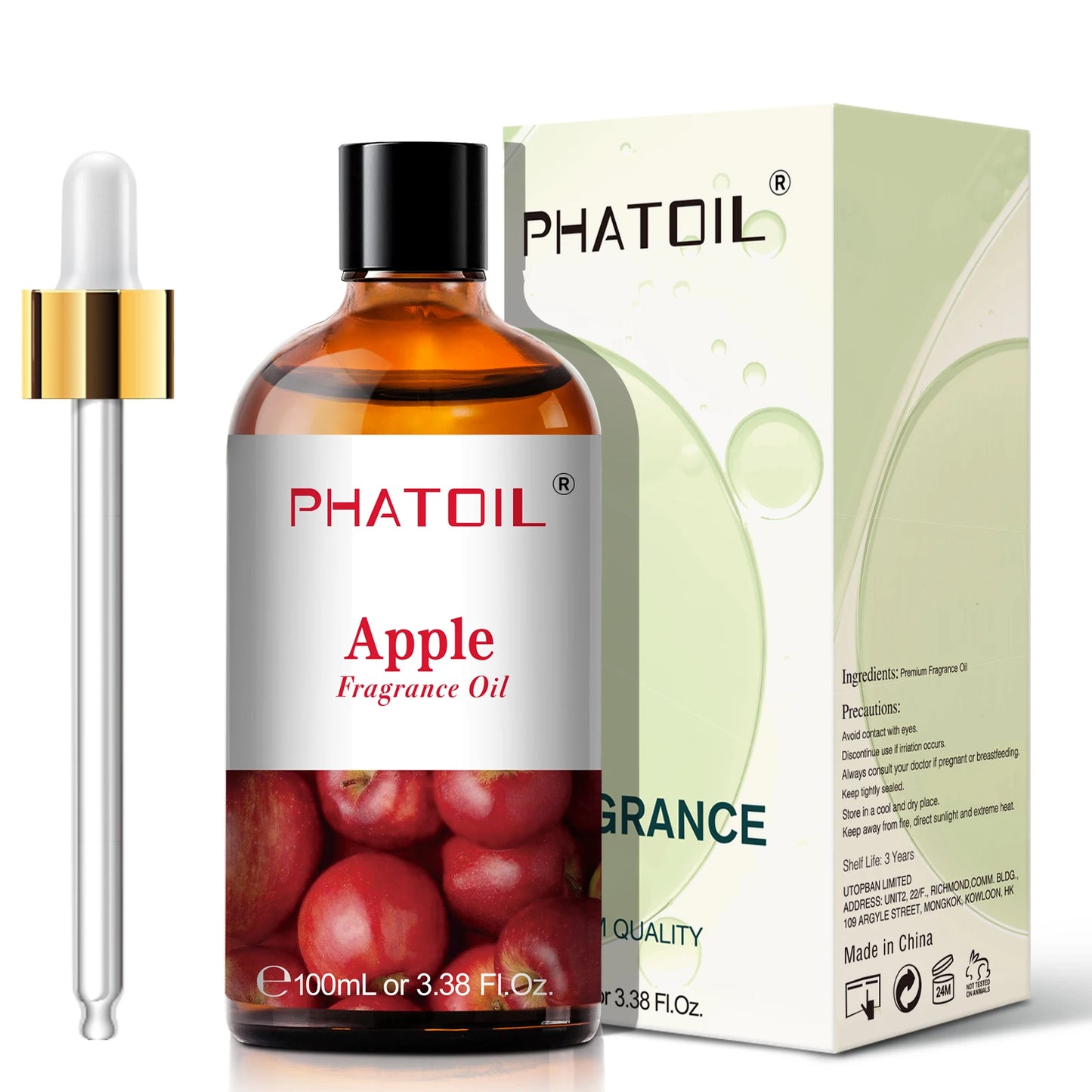 PHATOIL 100ml Fruity Fragrance Oil for Diffuser Candles Making -Coconut & Vanilla Strawberry Lemon Peach Aroma Essential Oils