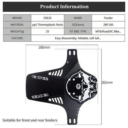 1/2PCS Universal Bike Fenders - Front/Rear Tire Wheel Mudguard MTB Road Bike Wings Mud Guard Cycling Accessories Bicycle Fender