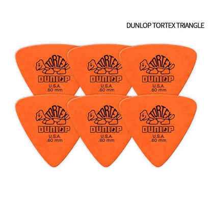 10pcs Delrin Dunlop Guitar Picks 0.5/0.6/0.73/0.88/1.0/1.14MM Anti-slip Style Electric Guitar Picks Triangle Picks