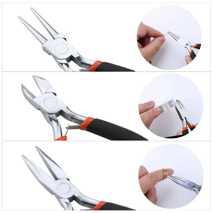 Jewelry Making Supplies Kit with Jewelry Tools Open Jump Rings Lobster Clasps Crimp Beads Earring Hooks Accessories for Jewelry