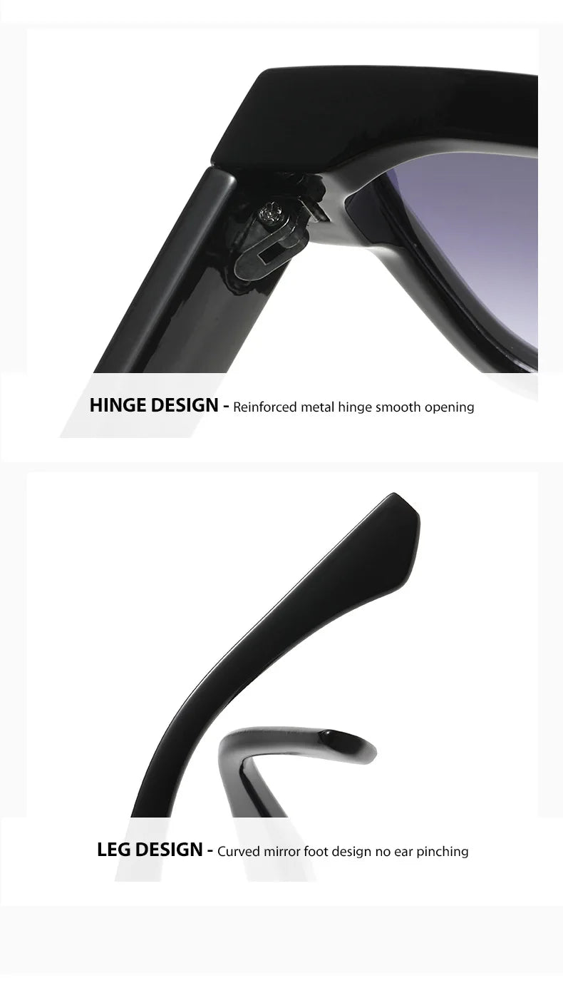 Light Luxury Square Sunglasses Minimalist Design Elegant Unisex Uv400 Protection Sun Glasses 9017