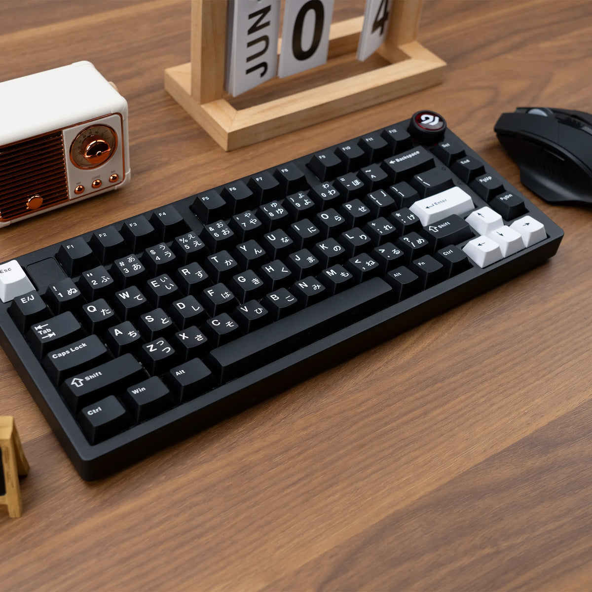 XVX Black White Dual Color Keycap Japan Korean Russian Cherry Profile Front Carving PBT For Magnetic Switch Mechanical Keyboard