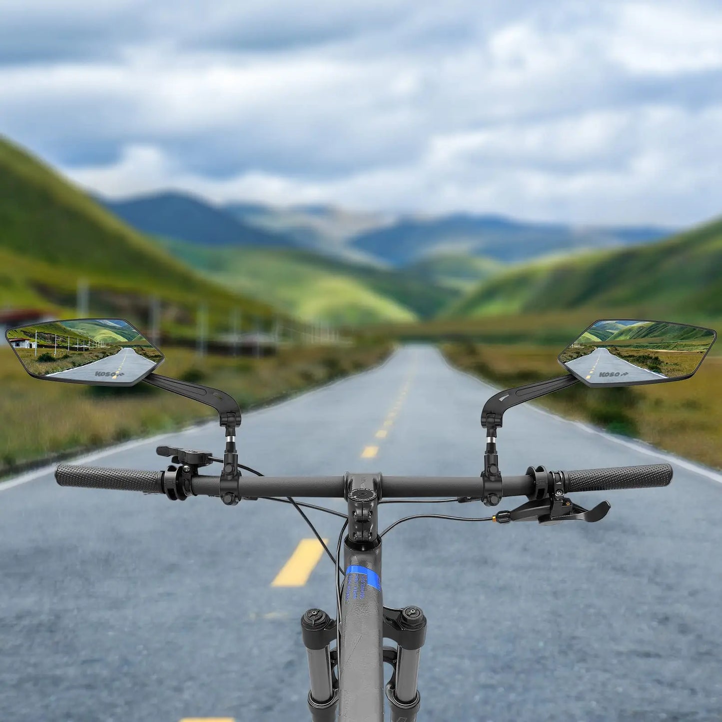 DOMEN Bicycle Rearview Bike 360° Rotate Adjustable Wide Angle Mirror Road Bike Handlebar Rear View Mirrors Bike Accessories