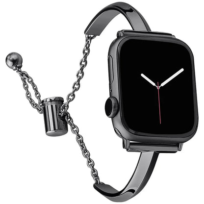 Luxury Watch Band for Apple Watch Series 10 9 8 7 41 45mm 6 Se 5 4 Women Diamond Steel Bracelet IWatch Ultra 49mm 44 40 42 38MM