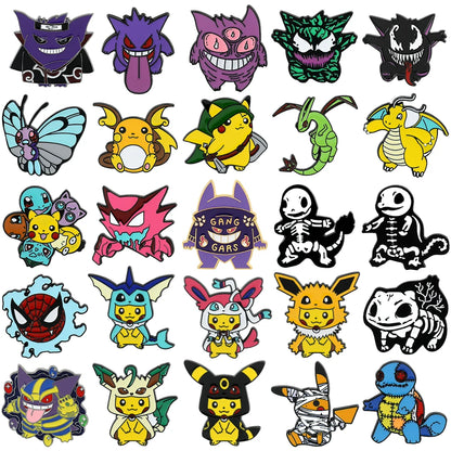 Pokemon Pikachu Game Console Enamel Pins Badges Brooches Japanese Anime Squirtle Funny Punk Denim Jacket Badge Lapel Pin Friend