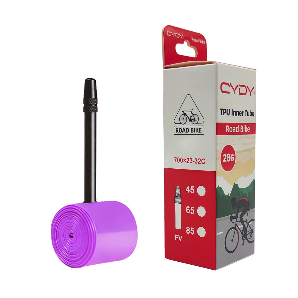 28g CYDY Road Bicycle TPU Inner Tube 700x23C 25C 26C 27C 28C 30C 32C Cycling Bike Tires Camera tyre 700C pneu aro French Valve
