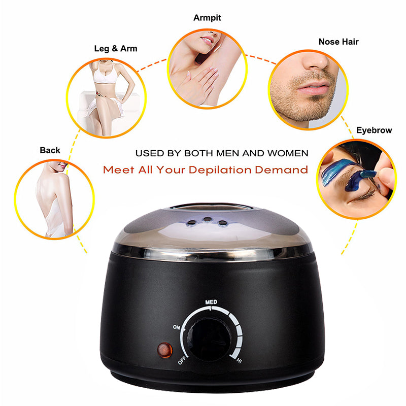 200ml Hair Removal Tool Smart Warmer Wax Heater Hands Feet Epilator Depilatory Skin Care Paraffin Wax Machine Kit+Wax Beans