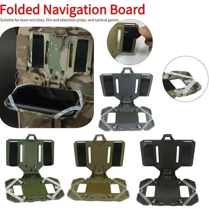 NEW Tactical MOLLE Folded Navigation Board Mobile Phones Navigator Holder Vest Chest Bag Admin Panel Hunting Vest Accessories