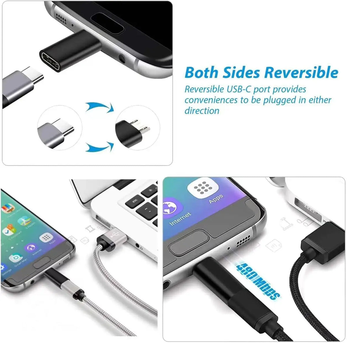 USB Type-C Adapter Type C To Micro USB Female To Male Converters For Xiaomi Samsung Charger Data Cable USBC USB C Adapter