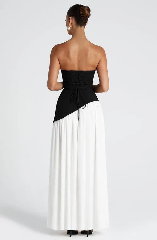 New Dresses 2025 Woman Fashion Summer Sheath Solid Color Split Dress Sexy Backless High Split Skirt Women's Clothing
