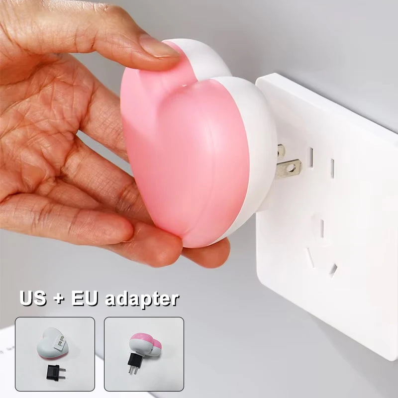 LED Night Light Sensor Control Night Lamp Energy Saving LED Sensor Lamp US Plug Nightlight for Children Kids Bedroom Stairs