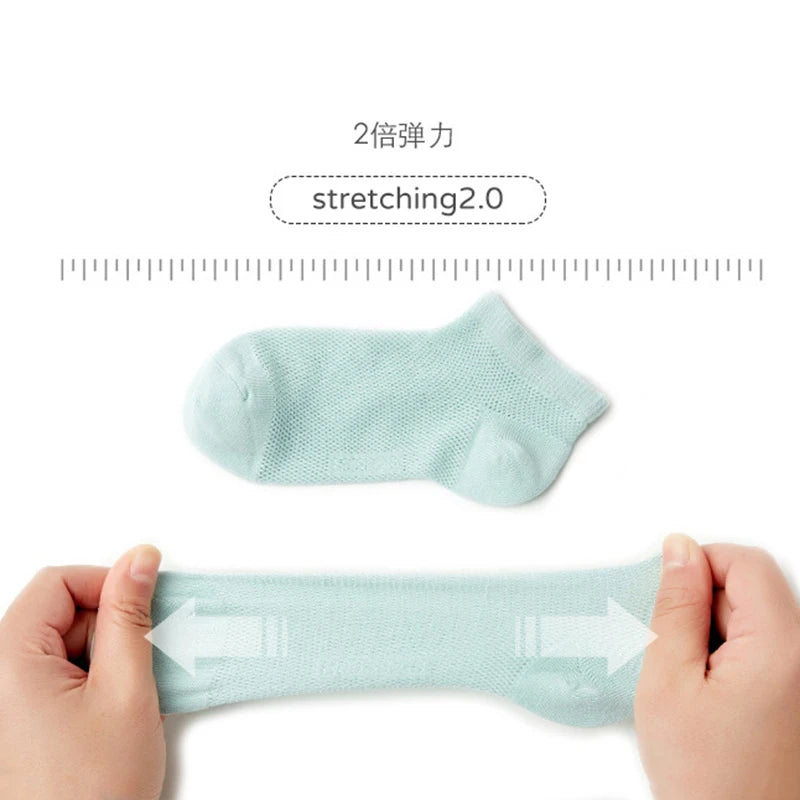 3Pairs/lot Summer Baby Thin Mesh Cotton White Pink Ankle Short Sock for Toddler Kids Boys Girls Breathable Soft Stretch Socks