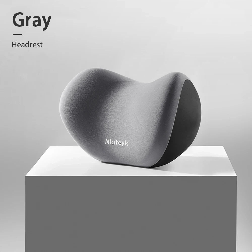 Car Neck Pillow Memory Foam Protective Lumbar Back Support Breathable Car Headrest Cushion Relieve Stress Car Seat Pillow