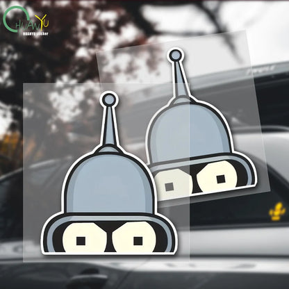 Bender-Face-Futurama's Sticker Cartoon Vinyl for Cars Trucks Laptops
