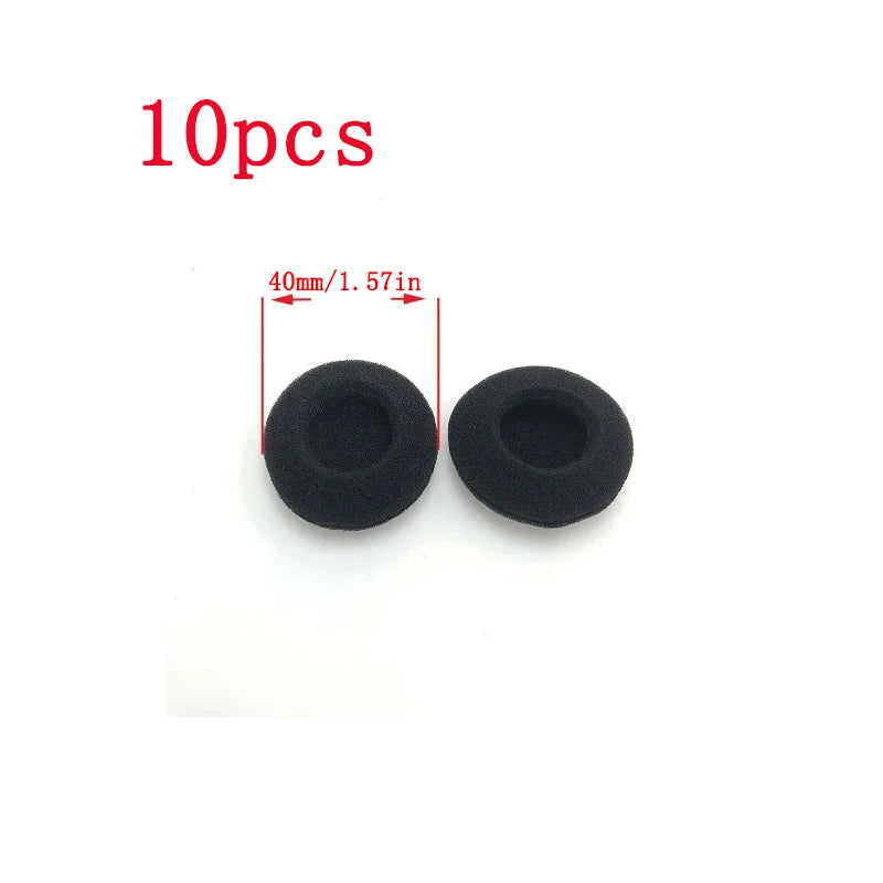 10pcs 18mm 35mm 45mm 50mm 55mm 60mm Headphones Replacement Memory Foam Ear Pads Sponge Cushion Covers Earphone Protective Sleeve