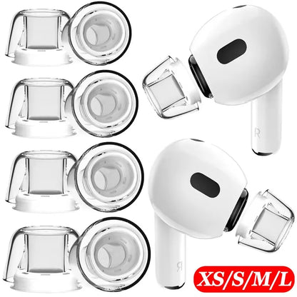 For Airpods Pro 2 Eartips Crystal Earbuds Replacement Transparent Liquid Silicone Earbuds Bluetooth Eartips for Airpods Pro