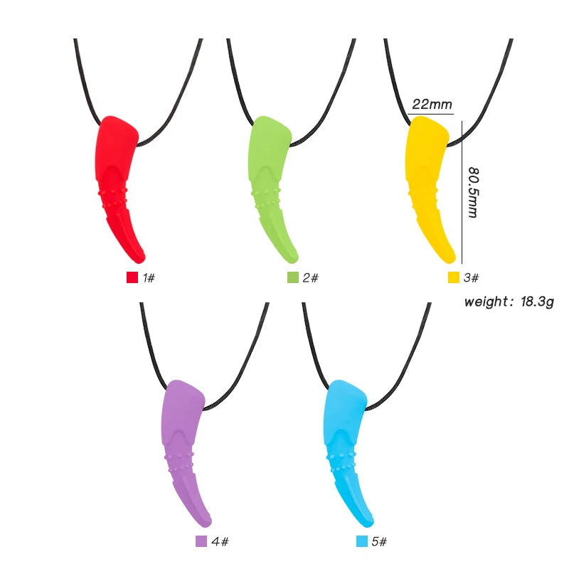 1pcs silicone teether children building block chewing necklace sensory chewing molar pendant oral motor toy for ADHD boy gift