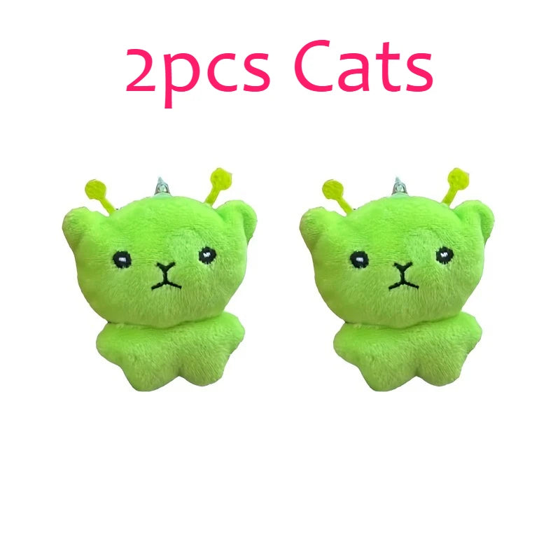 Cute Alien Cat Plush Pendant Super Soft Plushie Dolls Keychain Kawaii Mini Toy Backpack Pendant Lovely Bag Decor Christmas Gift
