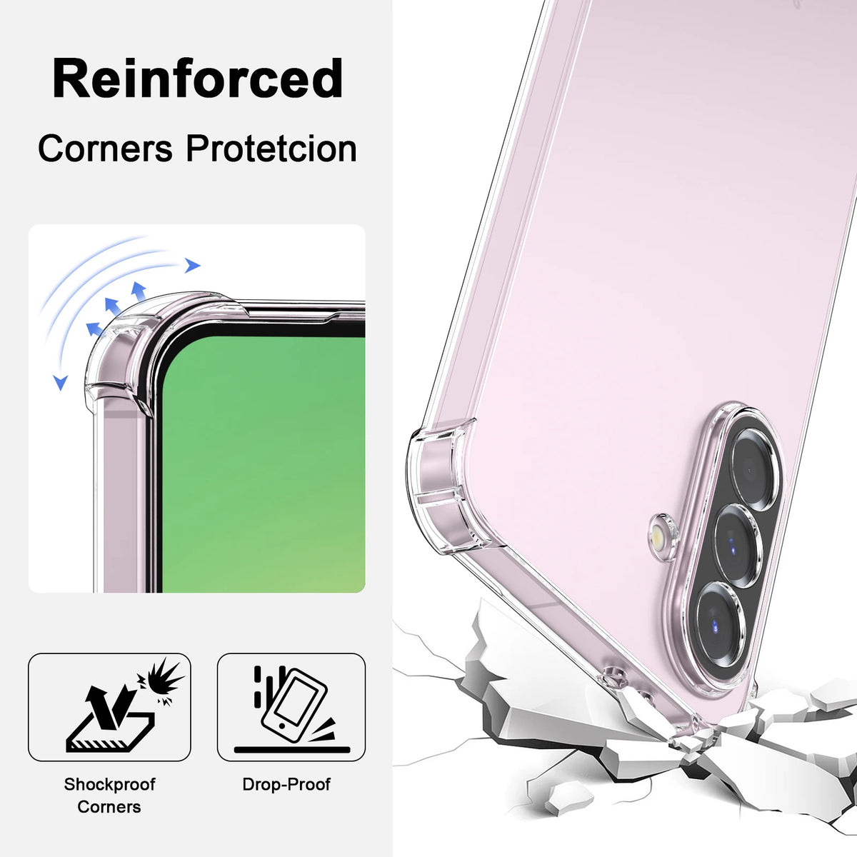 Transparent Phone Case For Samsung Galaxy A56 5G Shockproof Protective Cover For Samsung Galaxy A56 5G Shell Fundas