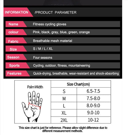 Weightlifti Gym Gloves Fitness Training Fingerless Women Men Bodybuilding Exercise Sports Gloves Cycling Anti Slip Breathable