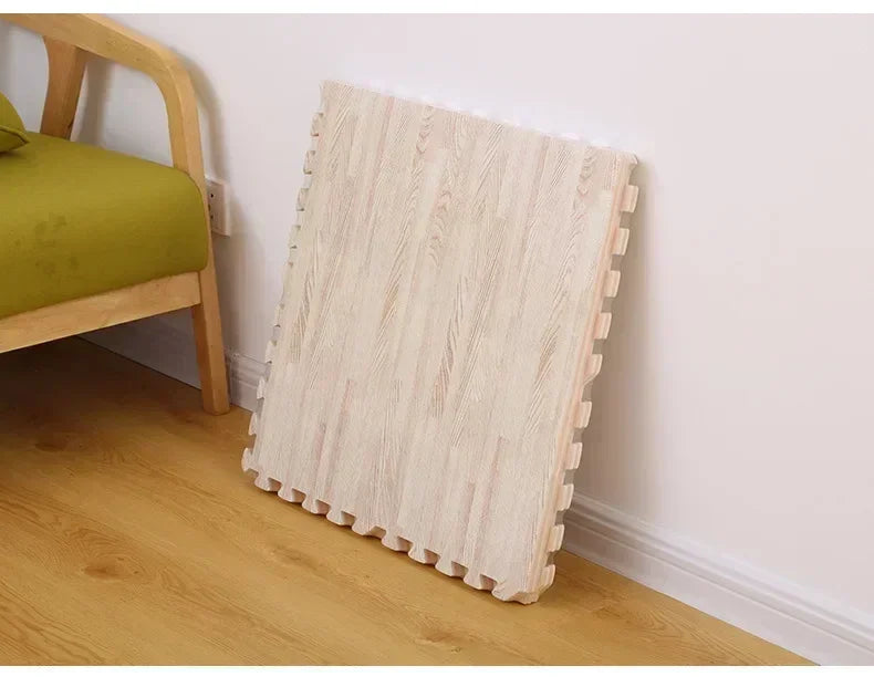 8/16Pcs Wood Baby Play Mat Floor Rug Thickened Foam Floor Children's Non-slip Crawling Pad Suitable for Living Room and Bedroom