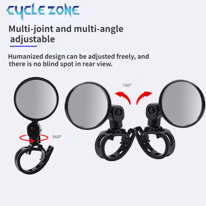 2PCS Bicycle Rearview Mirror 360 Degree Adjustable Rotatable Universal MTB Bike Handlebar Rear View Mirrors Cycling Accessories