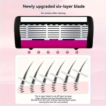 High Quality Man Safety Razor Blade 6 Layer German Stainless Steel Shaving Cartridges Compatible Mach Shaver
